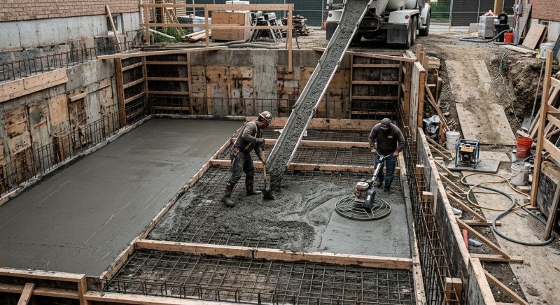 Basement Concrete Installation in Bethlehem, CT