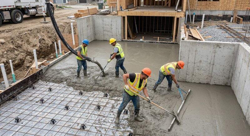 Basement Concrete Installation in Derby, CT