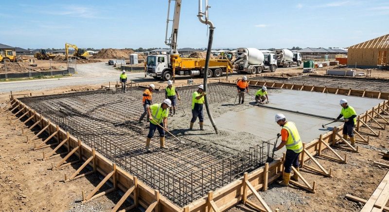 Foundation Slab Construction in Newtown, CT