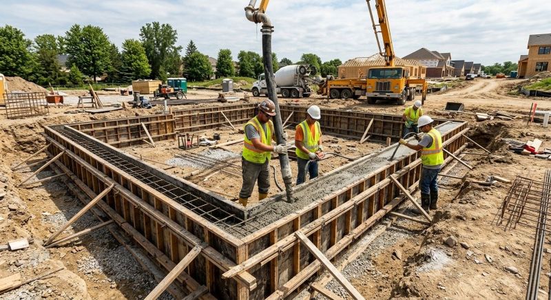 Foundation Wall Pouring in Naugatuck, CT